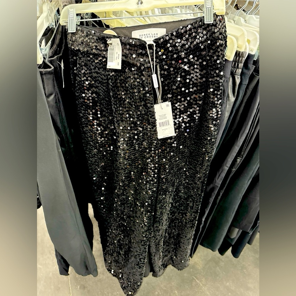 Derek Lam 10 Crosby Black Sequin Women's Pants